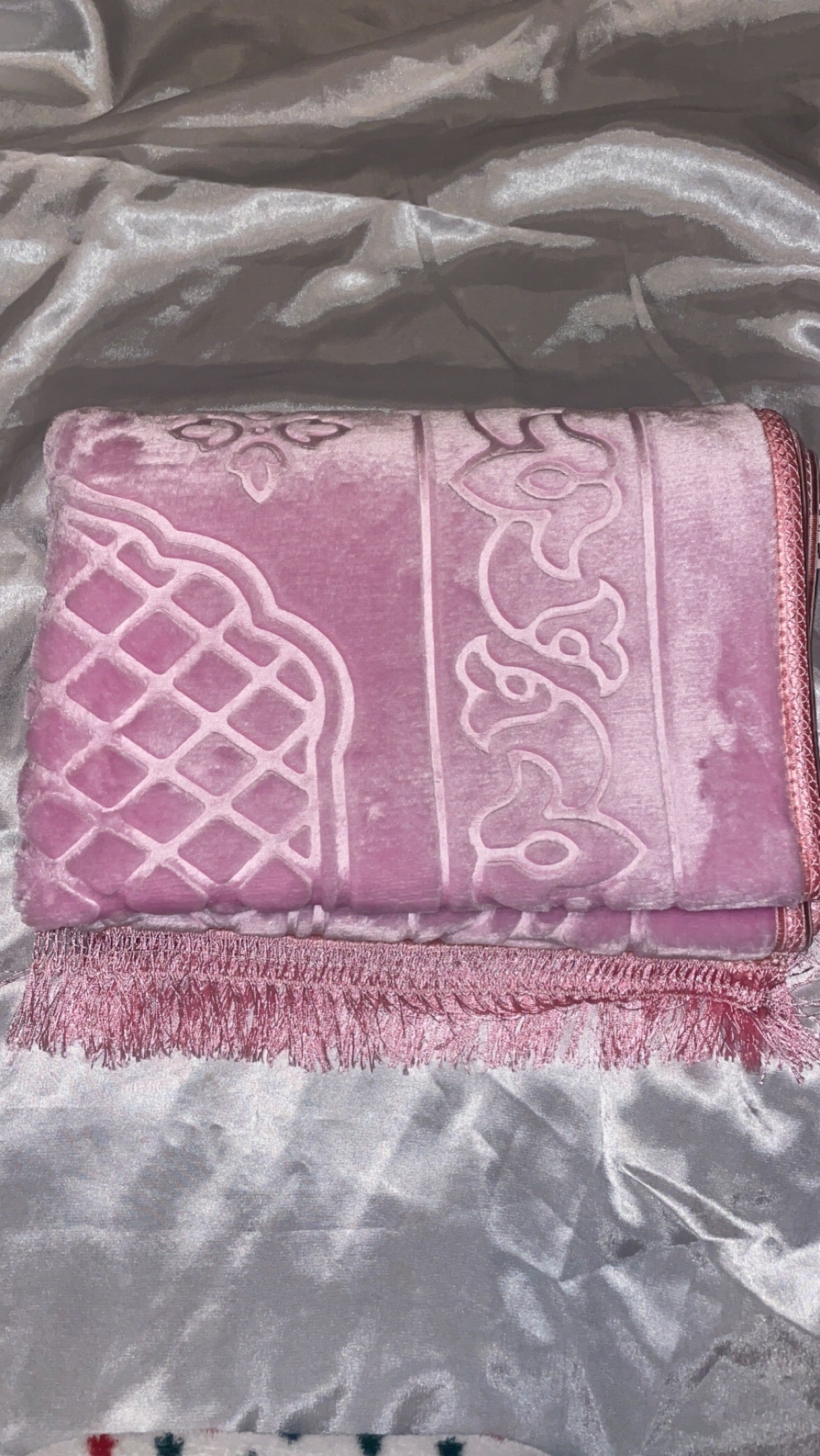 Tapis en velours épais rose dragée - sans personnalisation