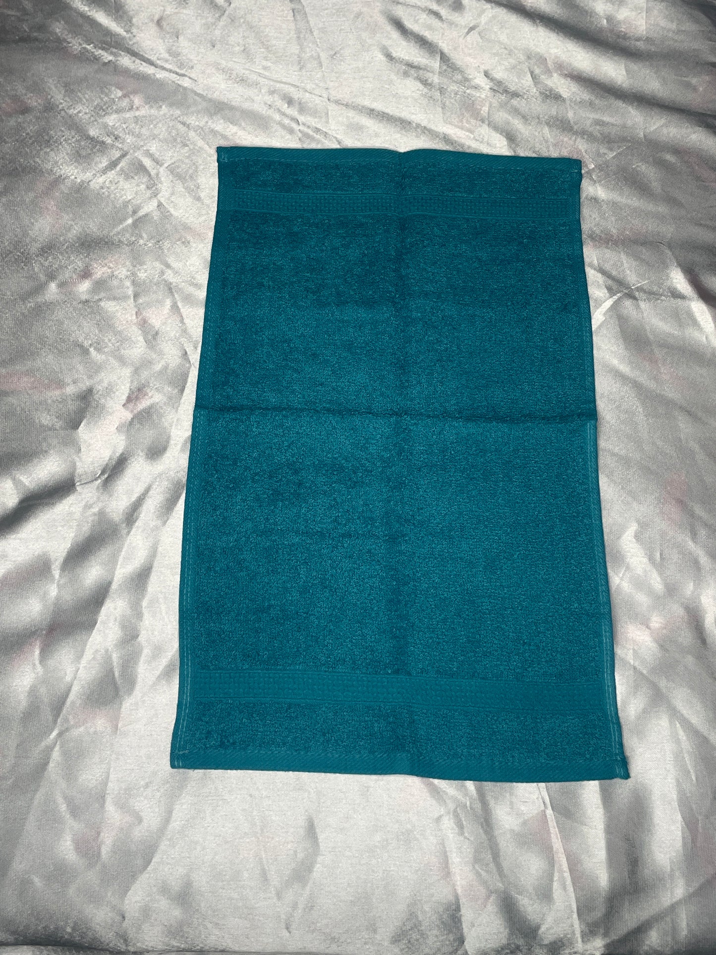 Petite serviette bleu clair - personnalisée