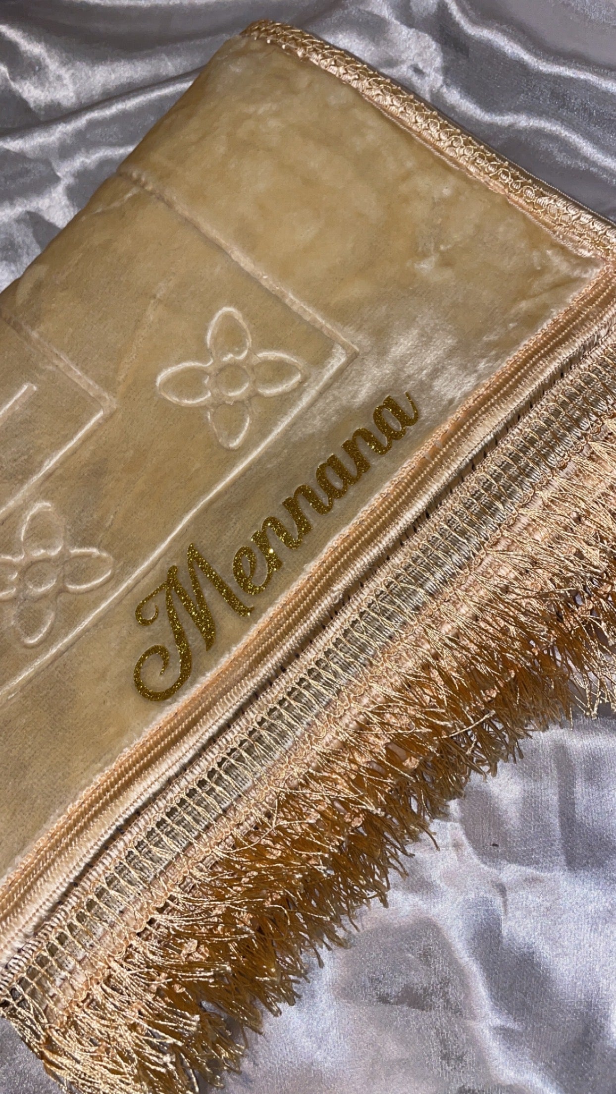 Tapis en velours épais beige - personnalisé