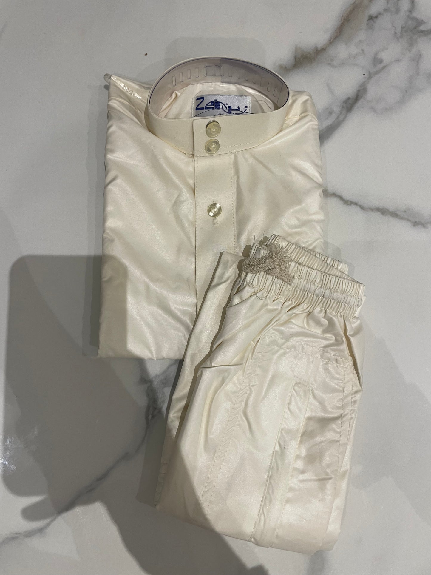 Qamis + pantalon à col garçon