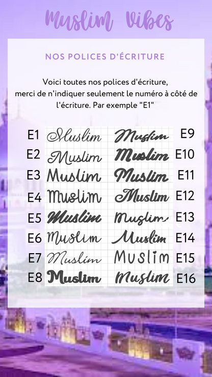 Qamis à col blanc cassé personnalisé