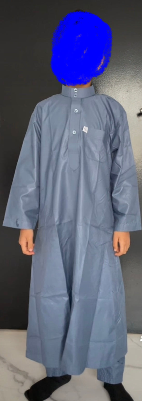 Qamis + pantalon à col garçon