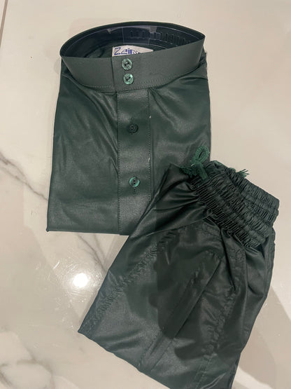 Qamis + pantalon à col garçon