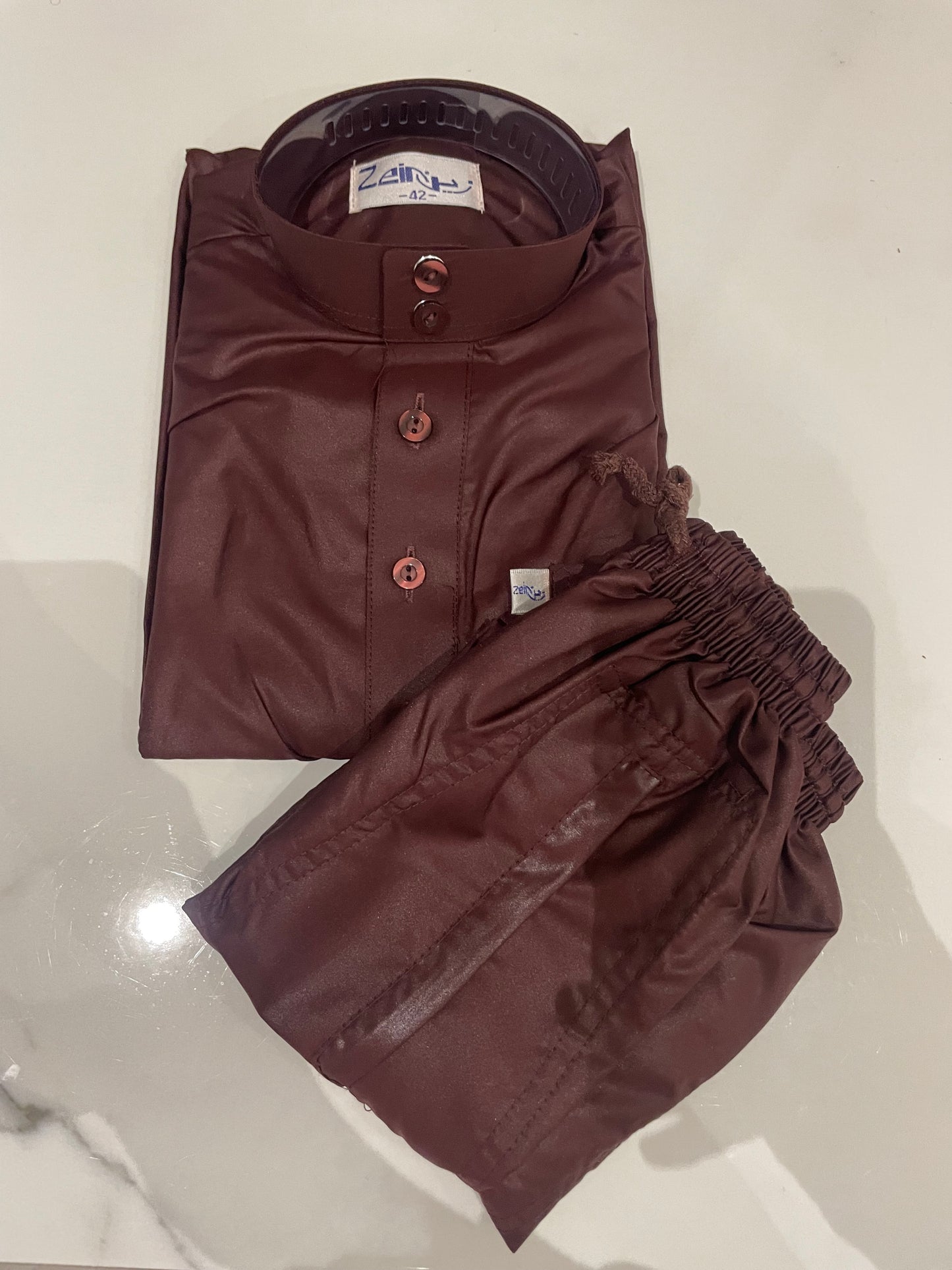Qamis + pantalon à col garçon