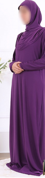 Robe de prière fille 9-13 ans avec voile intégré