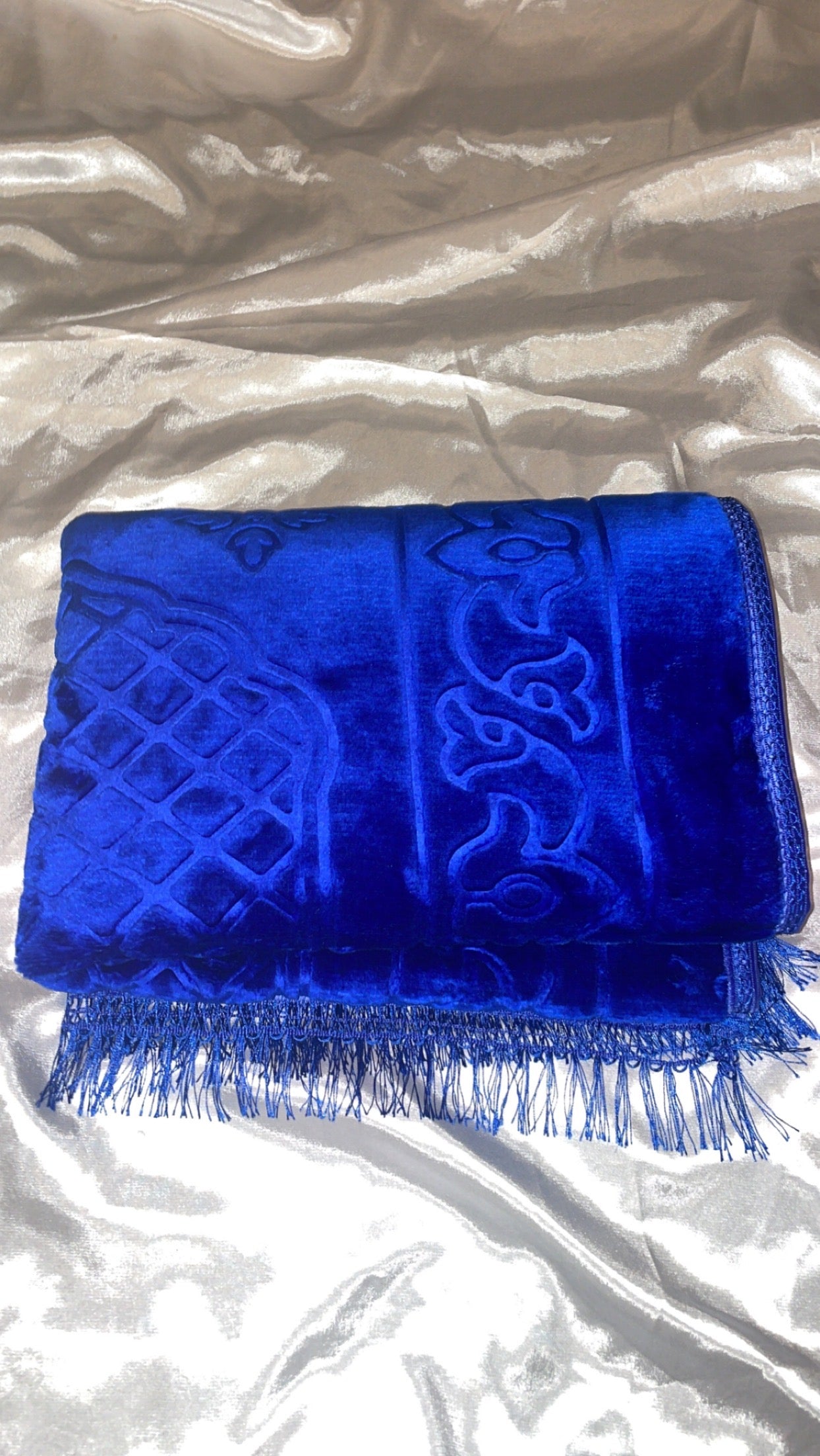 Tapis en velours épais bleu roi - sans personnalisation