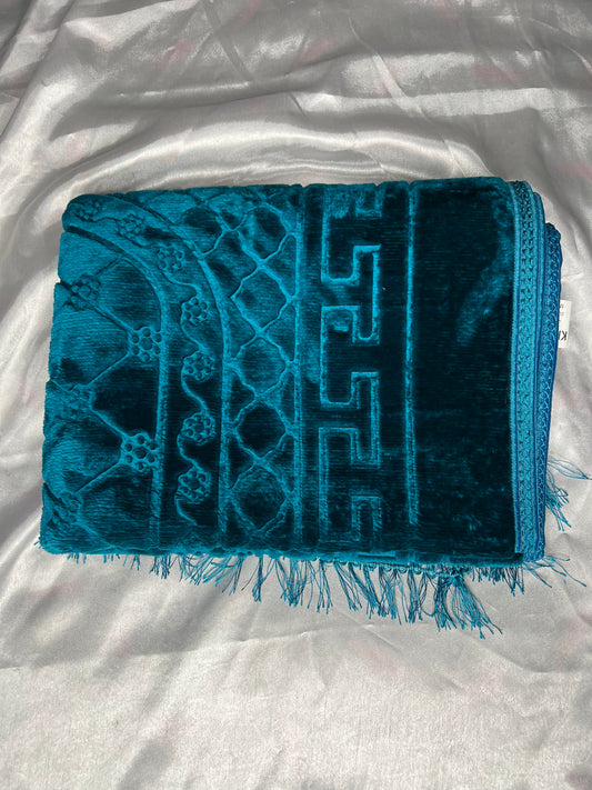 Tapis en velours épais bleu turquoise - sans personnalisation