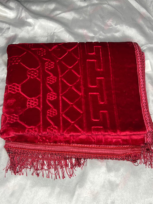 Tapis en velours épais rouge - sans personnalisation