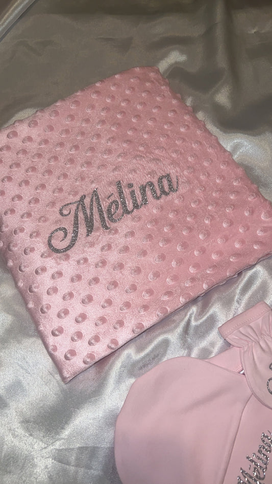 Couverture rose personnalisée