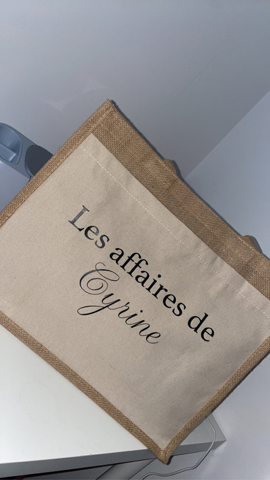 Sac en toile de jute - personnalisé