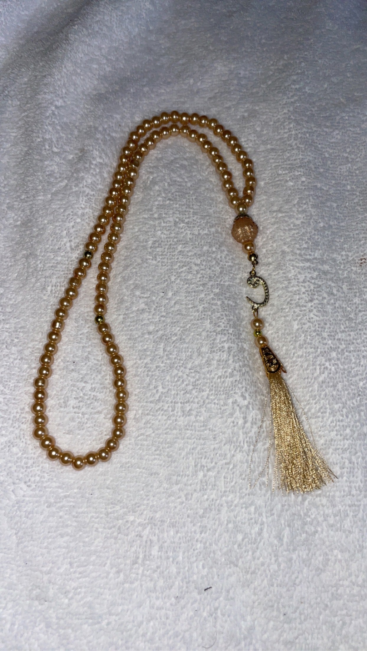 Chapelet beige / marron