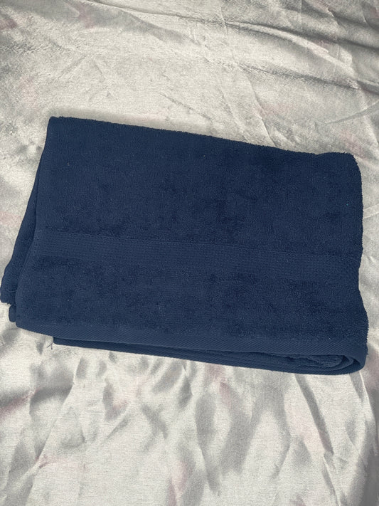 Grande serviette bleu foncé - personnalisée