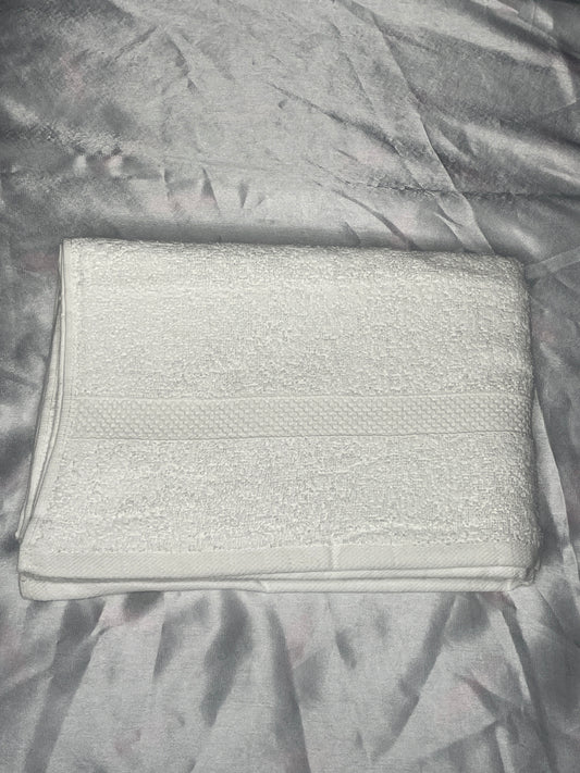 Grande serviette blanche - personnalisée