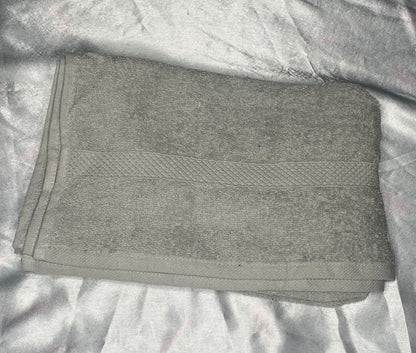 Grande serviette grise - personnalisée