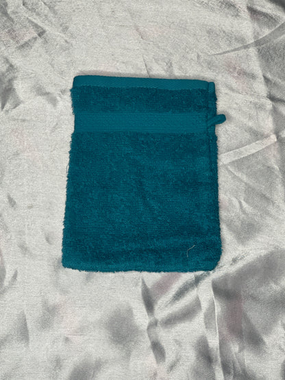 Gant de toilette bleu clair - personnalisé