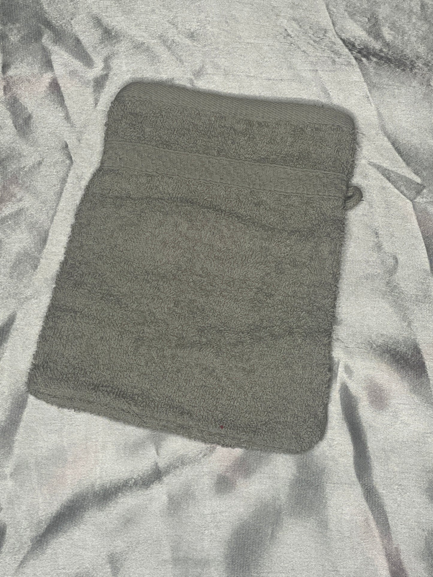 Gant de toilette gris - personnalisé