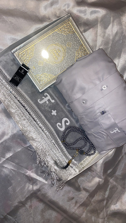 Qamis à col gris personnalisé