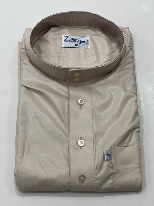 Qamis à col - beige/marron clair