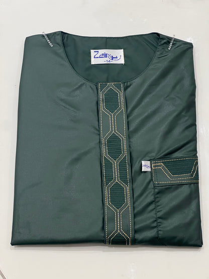 Qamis SP vert sans personnalisation